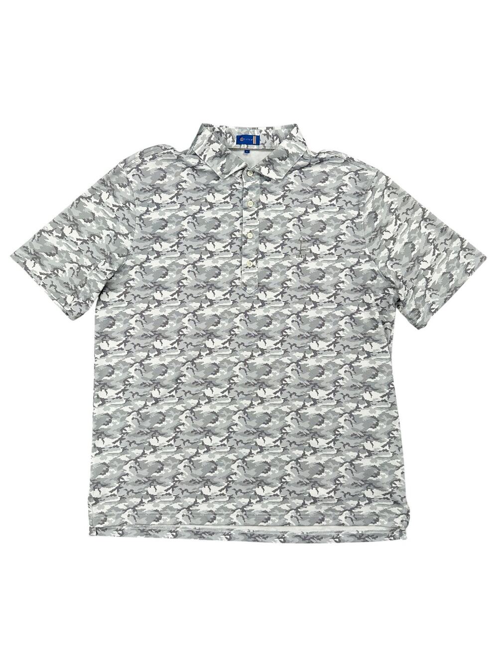 Stitch Golf Camo Performance Golf Polo Gray Charcoal — Size Large